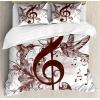 Ambesonne Christmas Duvet Cover Set, Watercolor Christmas Theme Fir Trees Abstract Silhouettes Illustration, Decorative 3 Piece Bedding Set with 2 Pillow Shams, Queen Size, Green Seafoam(Chesnut White)