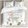 Ambesonne Christmas Duvet Cover Set, Xmas Baubles on Snow with Snowflakes Ice Holiday Humanitarian Artwork Illustration, Decorative 3 Piece Bedding Set with 2 Pillow Shams, Queen Size, White Red(Teal White)