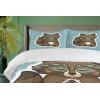 Ambesonne Christmas Duvet Cover Set, Xmas Baubles on Snow with Snowflakes Ice Holiday Humanitarian Artwork Illustration, Decorative 3 Piece Bedding Set with 2 Pillow Shams, Queen Size, White Red(Dark Green Turquoise)