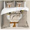 Ambesonne Christmas Duvet Cover Set, Xmas Baubles on Snow with Snowflakes Ice Holiday Humanitarian Artwork Illustration, Decorative 3 Piece Bedding Set with 2 Pillow Shams, Queen Size, White Red(Taupe Beige Yellow)