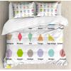 Ambesonne Christmas Duvet Cover Set, Xmas Baubles on Snow with Snowflakes Ice Holiday Humanitarian Artwork Illustration, Decorative 3 Piece Bedding Set with 2 Pillow Shams, Queen Size, White Red(Lilac Mint)
