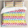 Ambesonne Christmas Duvet Cover Set, Xmas Baubles on Snow with Snowflakes Ice Holiday Humanitarian Artwork Illustration, Decorative 3 Piece Bedding Set with 2 Pillow Shams, Queen Size, White Red(Blue Pale Pink)