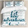 Ambesonne Christmas Duvet Cover Set, Xmas Baubles on Snow with Snowflakes Ice Holiday Humanitarian Artwork Illustration, Decorative 3 Piece Bedding Set with 2 Pillow Shams, Queen Size, White Red(Night Blue Pale Blue)