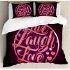 Ambesonne Christmas Duvet Cover Set, Xmas Baubles on Snow with Snowflakes Ice Holiday Humanitarian Artwork Illustration, Decorative 3 Piece Bedding Set with 2 Pillow Shams, Queen Size, White Red(Purple Salmon)