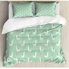 Ambesonne Christmas Duvet Cover Set, Xmas Baubles on Snow with Snowflakes Ice Holiday Humanitarian Artwork Illustration, Decorative 3 Piece Bedding Set with 2 Pillow Shams, Queen Size, White Red(Mint Green Multicolor)