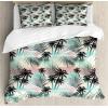 Ambesonne Christmas Duvet Cover Set, Xmas Baubles on Snow with Snowflakes Ice Holiday Humanitarian Artwork Illustration, Decorative 3 Piece Bedding Set with 2 Pillow Shams, Queen Size, White Red(Almond Green)