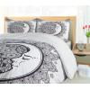 Ambesonne Christmas Duvet Cover Set, Xmas Baubles on Snow with Snowflakes Ice Holiday Humanitarian Artwork Illustration, Decorative 3 Piece Bedding Set with 2 Pillow Shams, Queen Size, White Red(Navy White)