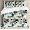 Ambesonne Christmas Duvet Cover Set, Xmas Baubles on Snow with Snowflakes Ice Holiday Humanitarian Artwork Illustration, Decorative 3 Piece Bedding Set with 2 Pillow Shams, Queen Size, White Red(Almond Green)