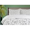 Ambesonne Christmas Duvet Cover Set, Xmas Baubles on Snow with Snowflakes Ice Holiday Humanitarian Artwork Illustration, Decorative 3 Piece Bedding Set with 2 Pillow Shams, Queen Size, White Red(Soft Grey Black)
