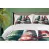 Ambesonne Christmas Duvet Cover Set, Xmas Baubles on Snow with Snowflakes Ice Holiday Humanitarian Artwork Illustration, Decorative 3 Piece Bedding Set with 2 Pillow Shams, Queen Size, White Red(Green and Dark Pink)