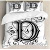 Ambesonne Christmas Duvet Cover Set, Xmas Baubles on Snow with Snowflakes Ice Holiday Humanitarian Artwork Illustration, Decorative 3 Piece Bedding Set with 2 Pillow Shams, Queen Size, White Red(Off White Grey)