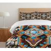 Ambesonne Christmas Duvet Cover Set, Xmas Baubles on Snow with Snowflakes Ice Holiday Humanitarian Artwork Illustration, Decorative 3 Piece Bedding Set with 2 Pillow Shams, Queen Size, White Red(Blue Orange Beige)