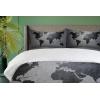 Ambesonne Christmas Duvet Cover Set, Xmas Baubles on Snow with Snowflakes Ice Holiday Humanitarian Artwork Illustration, Decorative 3 Piece Bedding Set with 2 Pillow Shams, Queen Size, White Red(Black Grey)