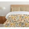 Ambesonne Christmas Duvet Cover Set, Xmas Baubles on Snow with Snowflakes Ice Holiday Humanitarian Artwork Illustration, Decorative 3 Piece Bedding Set with 2 Pillow Shams, Queen Size, White Red(Amber Paprika and Slate Blue)