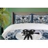 Ambesonne Christmas Duvet Cover Set, Xmas Baubles on Snow with Snowflakes Ice Holiday Humanitarian Artwork Illustration, Decorative 3 Piece Bedding Set with 2 Pillow Shams, Queen Size, White Red(Blue Black Grey)