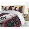 Ambesonne Christmas Duvet Cover Set, Xmas Baubles on Snow with Snowflakes Ice Holiday Humanitarian Artwork Illustration, Decorative 3 Piece Bedding Set with 2 Pillow Shams, Queen Size, White Red(Red Grey)