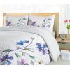 Ambesonne Christmas Duvet Cover Set, Xmas Baubles on Snow with Snowflakes Ice Holiday Humanitarian Artwork Illustration, Decorative 3 Piece Bedding Set with 2 Pillow Shams, Queen Size, White Red(Green Purple and Blue)