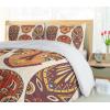 Ambesonne Christmas Duvet Cover Set, Xmas Baubles on Snow with Snowflakes Ice Holiday Humanitarian Artwork Illustration, Decorative 3 Piece Bedding Set with 2 Pillow Shams, Queen Size, White Red(Cream Brown)