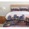 Ambesonne Christmas Duvet Cover Set, Xmas Baubles on Snow with Snowflakes Ice Holiday Humanitarian Artwork Illustration, Decorative 3 Piece Bedding Set with 2 Pillow Shams, Queen Size, White Red(Aqua Blue)