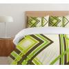 Ambesonne Christmas Duvet Cover Set, Xmas Baubles on Snow with Snowflakes Ice Holiday Humanitarian Artwork Illustration, Decorative 3 Piece Bedding Set with 2 Pillow Shams, Queen Size, White Red(Lime Green Army Green)