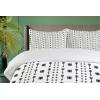 Ambesonne Christmas Duvet Cover Set, Xmas Baubles on Snow with Snowflakes Ice Holiday Humanitarian Artwork Illustration, Decorative 3 Piece Bedding Set with 2 Pillow Shams, Queen Size, White Red(Dark Black)