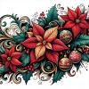 Ambesonne Christmas Duvet Cover Set, Xmas Baubles on Snow with Snowflakes Ice Holiday Humanitarian Artwork Illustration, Decorative 3 Piece Bedding Set with 2 Pillow Shams, Queen Size, White Red(Hot Pink Forest Green and Tan)