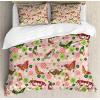Ambesonne Christmas Duvet Cover Set, Xmas Baubles on Snow with Snowflakes Ice Holiday Humanitarian Artwork Illustration, Decorative 3 Piece Bedding Set with 2 Pillow Shams, Queen Size, White Red(Lime Green)