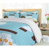 Ambesonne Christmas Duvet Cover Set, Xmas Baubles on Snow with Snowflakes Ice Holiday Humanitarian Artwork Illustration, Decorative 3 Piece Bedding Set with 2 Pillow Shams, Queen Size, White Red(Blue Green)