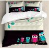 Ambesonne Christmas Duvet Cover Set, Xmas Baubles on Snow with Snowflakes Ice Holiday Humanitarian Artwork Illustration, Decorative 3 Piece Bedding Set with 2 Pillow Shams, Queen Size, White Red(Blue Cream)