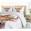 Ambesonne Christmas Duvet Cover Set, Xmas Baubles on Snow with Snowflakes Ice Holiday Humanitarian Artwork Illustration, Decorative 3 Piece Bedding Set with 2 Pillow Shams, Queen Size, White Red(White Orange)