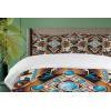 Ambesonne Christmas Duvet Cover Set, Xmas Baubles on Snow with Snowflakes Ice Holiday Humanitarian Artwork Illustration, Decorative 3 Piece Bedding Set with 2 Pillow Shams, Queen Size, White Red(Blue Orange Beige)