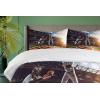 Ambesonne Christmas Duvet Cover Set, Xmas Baubles on Snow with Snowflakes Ice Holiday Humanitarian Artwork Illustration, Decorative 3 Piece Bedding Set with 2 Pillow Shams, Queen Size, White Red(Rainbow Tones)