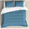 Ambesonne Christmas Duvet Cover Set, Xmas Baubles on Snow with Snowflakes Ice Holiday Humanitarian Artwork Illustration, Decorative 3 Piece Bedding Set with 2 Pillow Shams, Queen Size, White Red(White Blue)