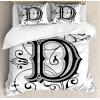 Ambesonne Christmas Duvet Cover Set, Xmas Baubles on Snow with Snowflakes Ice Holiday Humanitarian Artwork Illustration, Decorative 3 Piece Bedding Set with 2 Pillow Shams, Queen Size, White Red(Off White Grey)