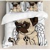 Ambesonne Christmas Duvet Cover Set, Xmas Baubles on Snow with Snowflakes Ice Holiday Humanitarian Artwork Illustration, Decorative 3 Piece Bedding Set with 2 Pillow Shams, Queen Size, White Red(Orange Beige)