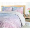 Ambesonne Christmas Duvet Cover Set, Xmas Baubles on Snow with Snowflakes Ice Holiday Humanitarian Artwork Illustration, Decorative 3 Piece Bedding Set with 2 Pillow Shams, Queen Size, White Red(Blue Pink)