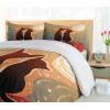 Ambesonne Christmas Duvet Cover Set, Xmas Baubles on Snow with Snowflakes Ice Holiday Humanitarian Artwork Illustration, Decorative 3 Piece Bedding Set with 2 Pillow Shams, Queen Size, White Red(Sage Orange)