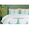 Ambesonne Christmas Duvet Cover Set, Xmas Baubles on Snow with Snowflakes Ice Holiday Humanitarian Artwork Illustration, Decorative 3 Piece Bedding Set with 2 Pillow Shams, Queen Size, White Red(Green White)