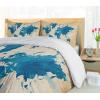 Ambesonne Christmas Duvet Cover Set, Xmas Baubles on Snow with Snowflakes Ice Holiday Humanitarian Artwork Illustration, Decorative 3 Piece Bedding Set with 2 Pillow Shams, Queen Size, White Red(Navy Blue Sand Brown)