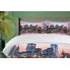 Ambesonne Christmas Duvet Cover Set, Xmas Baubles on Snow with Snowflakes Ice Holiday Humanitarian Artwork Illustration, Decorative 3 Piece Bedding Set with 2 Pillow Shams, Queen Size, White Red(Aqua Blue)
