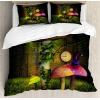 Ambesonne Christmas Duvet Cover Set, Xmas Baubles on Snow with Snowflakes Ice Holiday Humanitarian Artwork Illustration, Decorative 3 Piece Bedding Set with 2 Pillow Shams, Queen Size, White Red(Green Coral)
