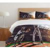 Ambesonne Christmas Duvet Cover Set, Xmas Baubles on Snow with Snowflakes Ice Holiday Humanitarian Artwork Illustration, Decorative 3 Piece Bedding Set with 2 Pillow Shams, Queen Size, White Red(Rainbow Tones)