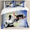 Ambesonne Christmas Duvet Cover Set, Xmas Baubles on Snow with Snowflakes Ice Holiday Humanitarian Artwork Illustration, Decorative 3 Piece Bedding Set with 2 Pillow Shams, Queen Size, White Red(Lavender Blue)