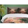 Ambesonne Christmas Duvet Cover Set, Xmas Baubles on Snow with Snowflakes Ice Holiday Humanitarian Artwork Illustration, Decorative 3 Piece Bedding Set with 2 Pillow Shams, Queen Size, White Red(Green Salmon)