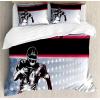 Ambesonne Christmas Duvet Cover Set, Xmas Baubles on Snow with Snowflakes Ice Holiday Humanitarian Artwork Illustration, Decorative 3 Piece Bedding Set with 2 Pillow Shams, Queen Size, White Red(Blue Red)
