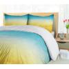 Ambesonne Christmas Duvet Cover Set, Xmas Baubles on Snow with Snowflakes Ice Holiday Humanitarian Artwork Illustration, Decorative 3 Piece Bedding Set with 2 Pillow Shams, Queen Size, White Red(Sky Blue Yellow)