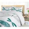 Ambesonne Christmas Duvet Cover Set, Xmas Baubles on Snow with Snowflakes Ice Holiday Humanitarian Artwork Illustration, Decorative 3 Piece Bedding Set with 2 Pillow Shams, Queen Size, White Red(Teal Turquoise Black)