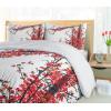 Ambesonne Christmas Duvet Cover Set, Xmas Baubles on Snow with Snowflakes Ice Holiday Humanitarian Artwork Illustration, Decorative 3 Piece Bedding Set with 2 Pillow Shams, Queen Size, White Red(Red and Brown)