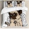 Ambesonne Christmas Duvet Cover Set, Xmas Baubles on Snow with Snowflakes Ice Holiday Humanitarian Artwork Illustration, Decorative 3 Piece Bedding Set with 2 Pillow Shams, Queen Size, White Red(Orange Beige)