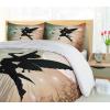 Ambesonne Christmas Duvet Cover Set, Xmas Baubles on Snow with Snowflakes Ice Holiday Humanitarian Artwork Illustration, Decorative 3 Piece Bedding Set with 2 Pillow Shams, Queen Size, White Red(Salmon Teal)